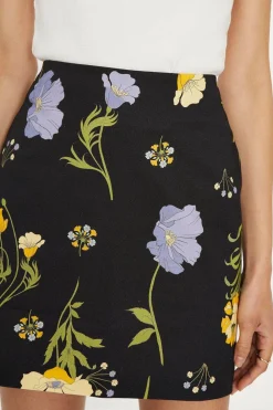 New Oasis Petite Floral Printed Cotton Mini Skirt Multi