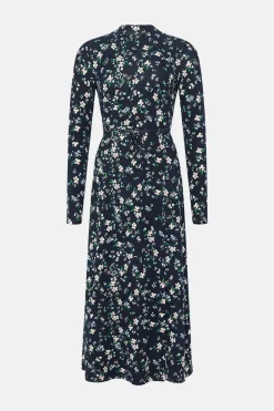 Discount Oasis Petite Floral Soft Touch Funnel Neck Midi Multi