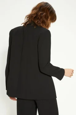 Hot Oasis Petite Girlfriend Crepe Blazer Black