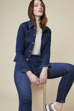 Hot Oasis Petite Jade Organic Mid Rise Skinny Jean White