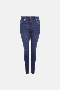 Hot Oasis Petite Jade Organic Mid Rise Skinny Jean White