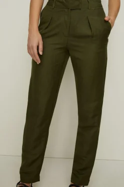 Hot Oasis Petite Janelle Straight Leg Trouser Navy