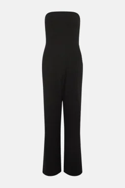 Best Oasis Petite Jersey Crepe Bandeau Jumpsuit Black