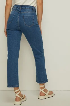Best Oasis Petite Josie Kick Flare Jean Mid Wash