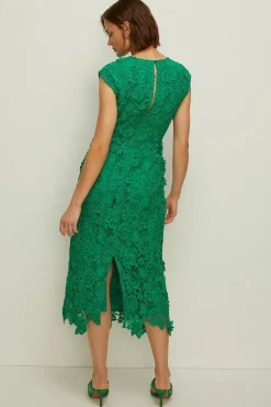 Best Oasis Petite Lace Midi Pencil Dress Red