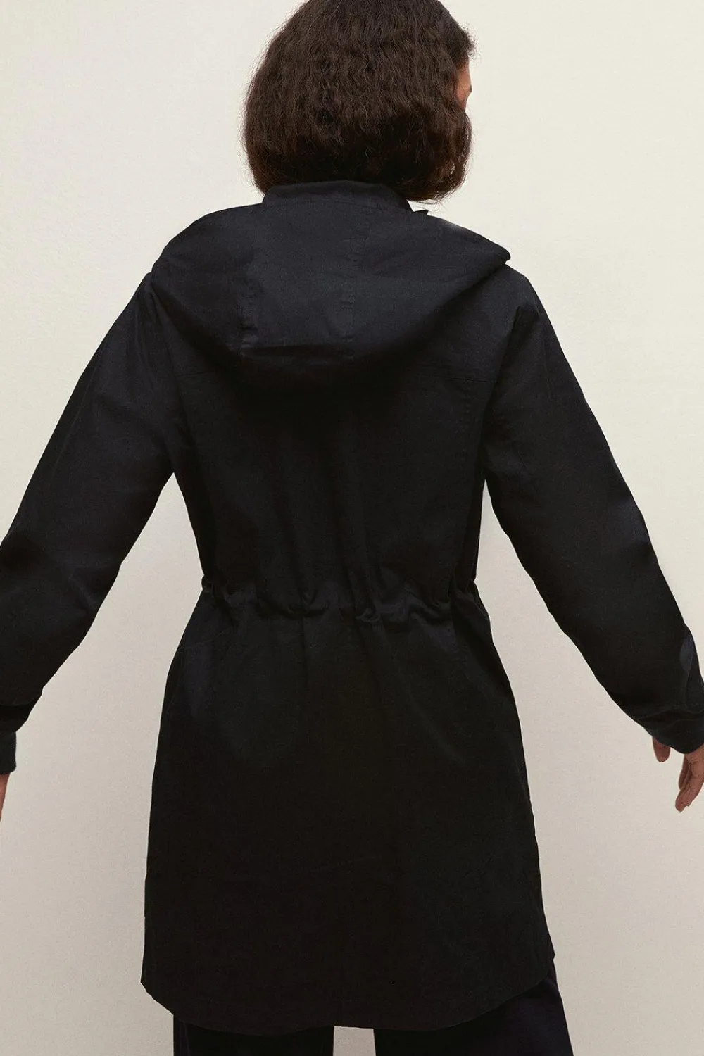Hot Oasis Petite Lightweight Midi Parka Black