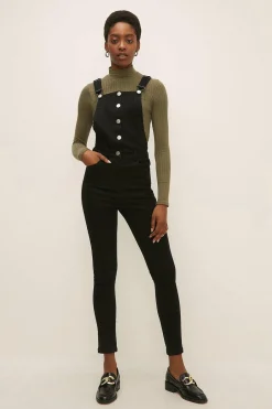Outlet Oasis Petite Lily Dungaree Black