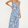 Best Oasis Petite Paisley Print Strappy Jumpsuit Multi