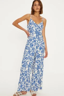 Best Oasis Petite Paisley Print Strappy Jumpsuit Multi