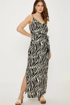 Discount Oasis Petite Print Strappy Maxi Dress Zebra