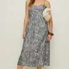 Online Oasis Petite Printed Chambray Midi Dress Multi