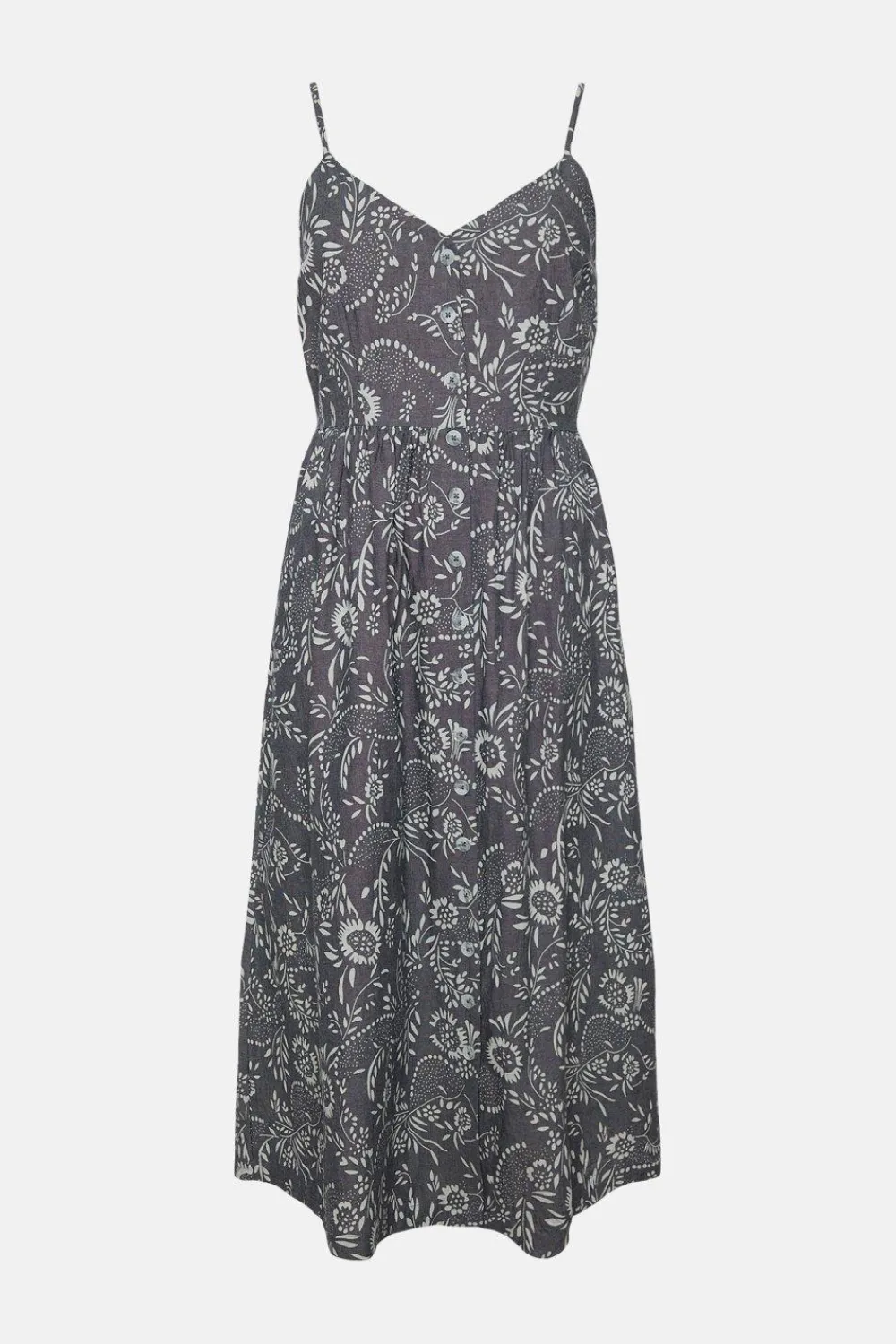 Online Oasis Petite Printed Chambray Midi Dress Multi