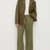 Clearance Oasis Petite Printed Wide Leg Trouser Khaki