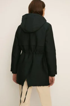 New Oasis Petite Quilted Winter Midi Parka Neutral