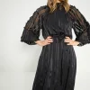 Outlet Oasis Petite Rachel Stevens Satin Lace Trim Midi Black