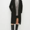 Online Oasis Petite Single Breasted Relaxed Coat Black