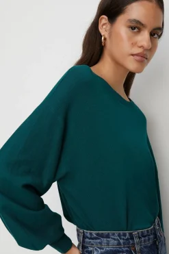 Discount Oasis Petite Slash Neck Knitted Jumper Forest