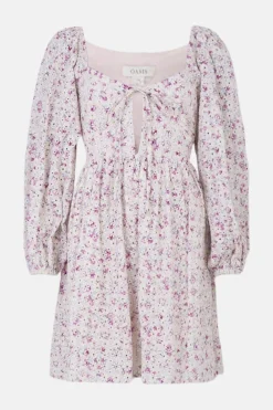 Discount Oasis Petite Tie Front Ditsy Printed Broderie Dress Floral