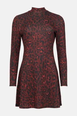 Best Oasis Petite Warm Handle Funnel Mini Dress Animal