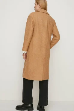 Fashion Oasis Petite Wool Mix Boucle Oversized Coat Camel