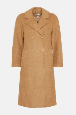 Fashion Oasis Petite Wool Mix Boucle Oversized Coat Camel