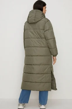 Discount Oasis Petite Zip Through Longline Puffer Coat Navy