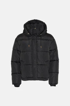 Online Oasis Petite Zip Through Puffer Coat Black