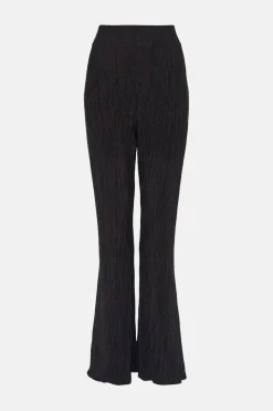 Best Oasis Plisse Wide Leg Trouser Co-Ord Black