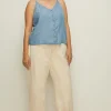 Outlet Oasis Plus Size Button Through Cami Pale Wash