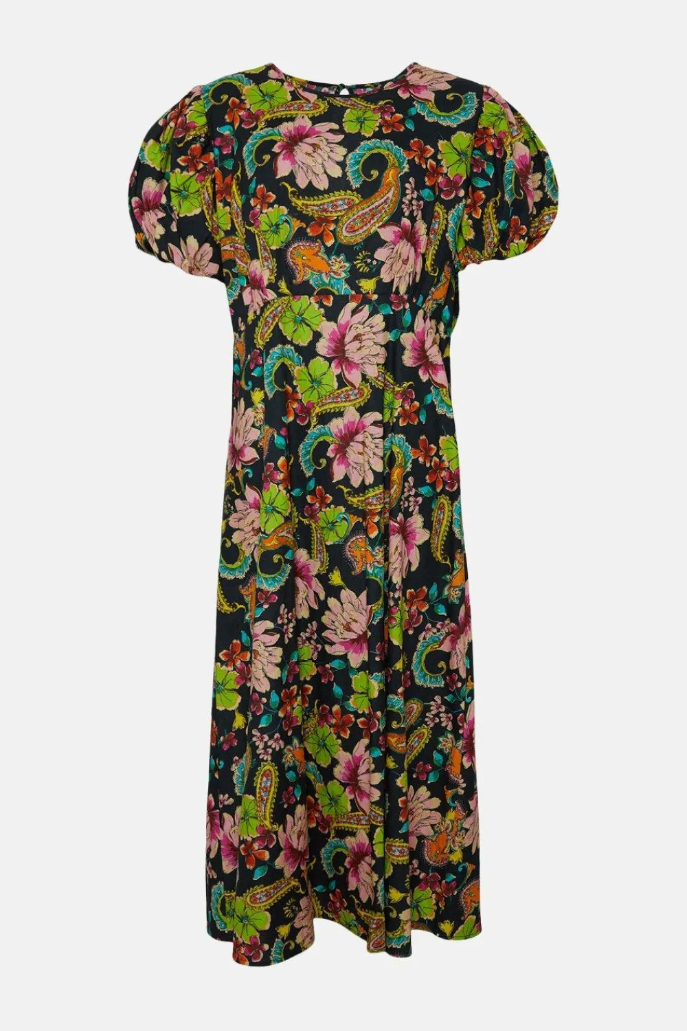 Best Oasis Plus Size Carnival Printed Puff Sleeve Dress Floral