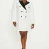 Fashion Oasis Plus Size Contrast Blazer Dress Mono