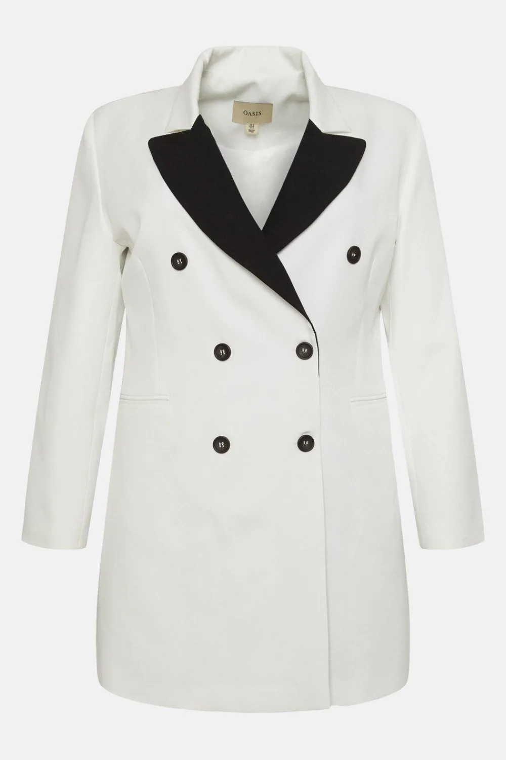 Fashion Oasis Plus Size Contrast Blazer Dress Mono