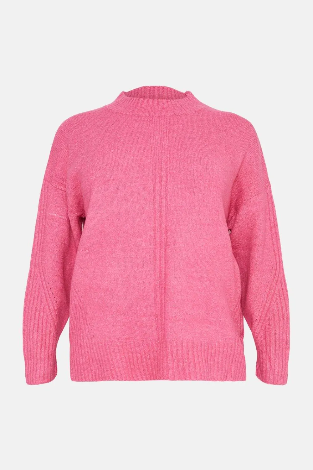 Discount Oasis Plus Size Cosy Longline Rib Detail Jumper Oatmeal