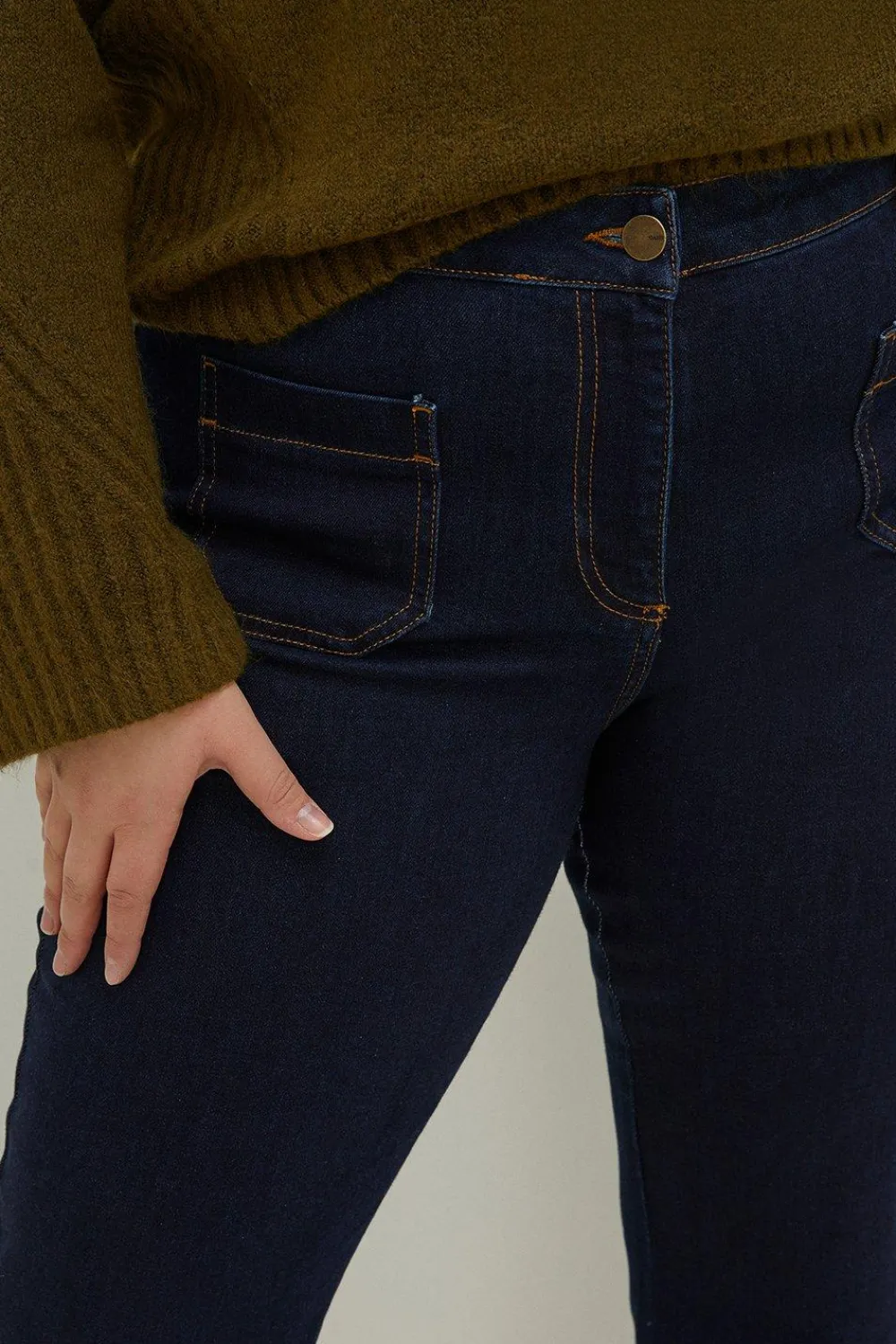 Discount Oasis Plus Size Frankie Flare Jean Indigo