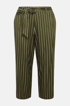 Fashion Oasis Plus Size Printed Wide Leg Trouser Khaki