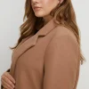 Best Oasis Plus Size Single Breasted Relaxed Coat Camel