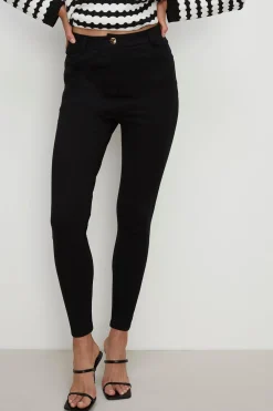 Online Oasis Ponte Pocket Detail Trouser Black