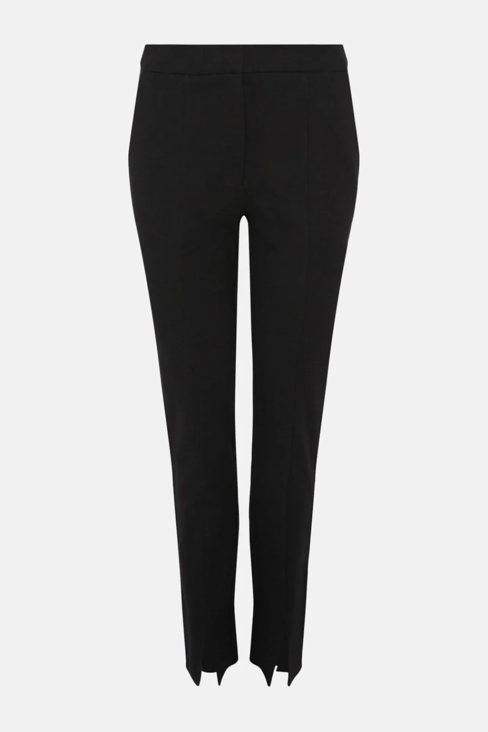 Sale Oasis Ponte Tailored Split Detail Trouser Black