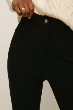 New Oasis Premium 5 Pocket Ponte Trouser Black