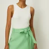 Discount Oasis Premium Belted Wrap Over Mini Skirt Green