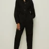 Outlet Oasis Premium Broderie Jumpsuit Black