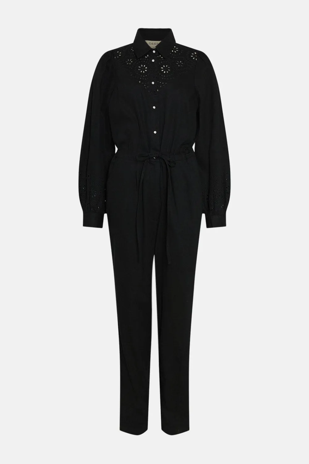 Outlet Oasis Premium Broderie Jumpsuit Black