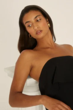 New Oasis Premium Crepe Bandeau Midi Dress Black