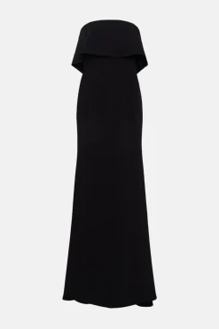 New Oasis Premium Crepe Bandeau Midi Dress Black