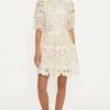New Oasis Premium Cutwork Lace Mini Dress Ivory
