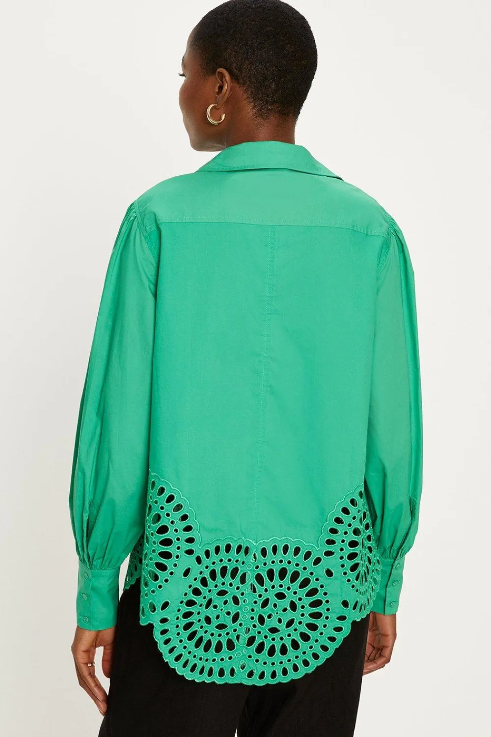 Clearance Oasis Premium Cutwork Oversized Shirt White