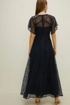 Best Oasis Premium Delicate Lace Maxi Dress Navy