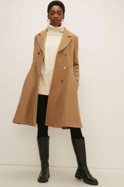 Discount Oasis Premium Italian Wool Mix Princess Coat Camel