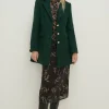 Fashion Oasis Premium Italian Wool Mix Sb Coat Navy