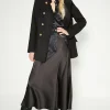 Sale Oasis Premium Italian Wool Mix Short Military Coat Navy